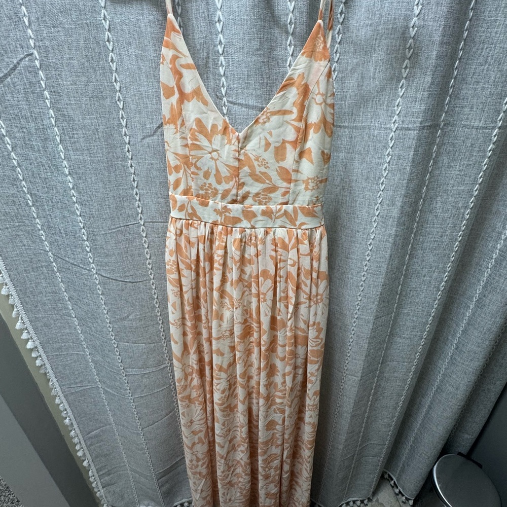 Pink Lily Floral Maxi Dress V-Neck